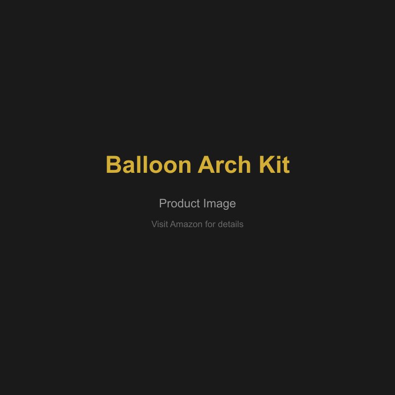 Black and Gold Balloon Arch Kit - 120 Balloons