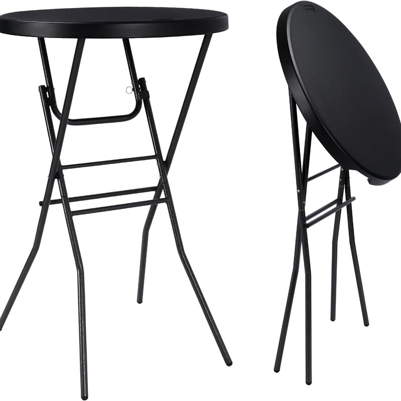 Highboy Cocktail Tables - 42 Inch Round Bar Height Tables (Set of 2)