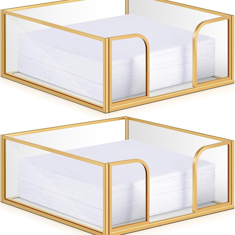 LemonRoad Decorative Cocktail Napkin Holder - 4.3x4.3 Inch